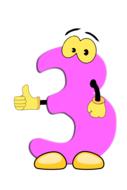 drawing of mathematics digital number three