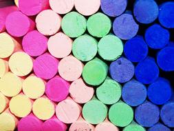folded colorful chalk