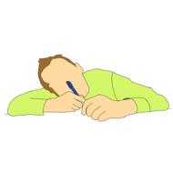 sleep work tired drawing