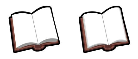 drawn two open books