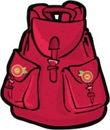 painted pink backpack for a girl