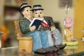 Reading Book ceramic men