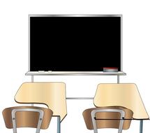 classroom blackboard drawing