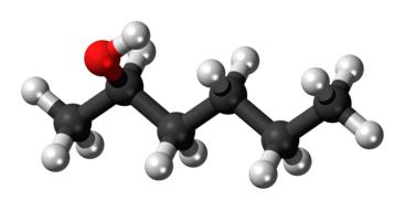 hexanol model molecule 3d drawing