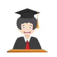 students boy graduation drawing