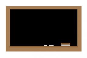 drawn black school board on white wall