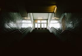 Stairs and window at the top