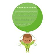 kids with green ball drawing