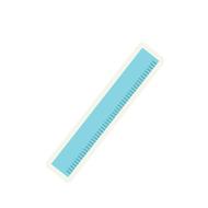 painted blue ruler on a white background