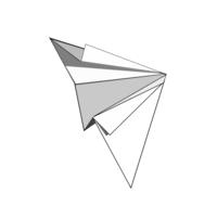 graphic paper airplane drawing