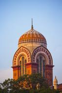 dome of historical building of University Of Madras, india, Chennai