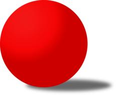 circle ball 3d red drawing