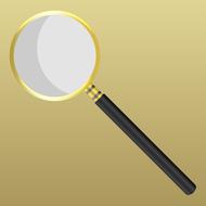 magnifier zoom gold