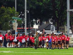 school children in sport uniform