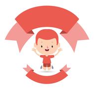 kids cute design lable drawing