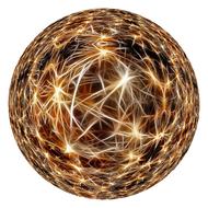 gold ball round star drawing
