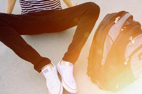 teenager with backpack