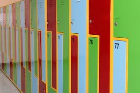 multi-colored wardrobes in elementary school