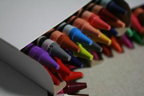 multicolored crayons