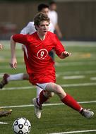 Soccer, male players in game
