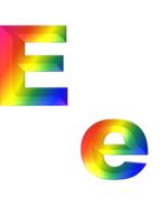 letter e 3d abc drawing