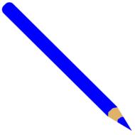 blue colored pencil, drawing