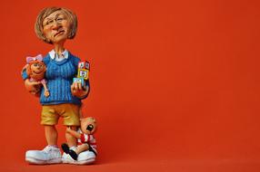 Baby-Sitter clay figurine