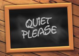 Quiet Please board drawing