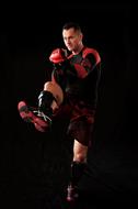 caucasian man kicking, Martial Arts