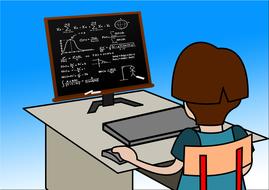 learn girl school desk drawing