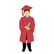 Boy on the school graduation