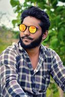 Man Model Vintage Glasses