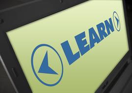 Learn on the monitor close-up
