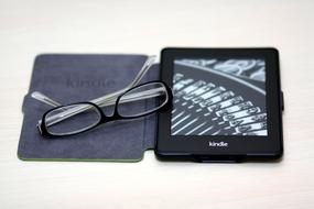 Kindle Book and glasses