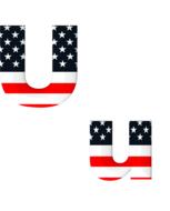 letter abc american flag u