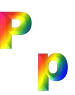 letter p 3d drawing
