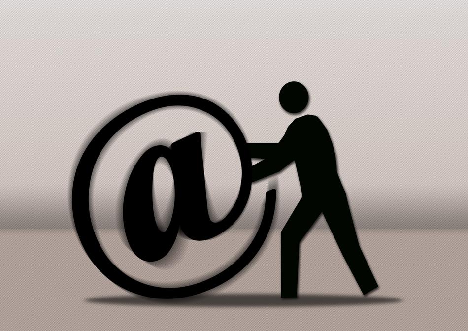 email figure silhouette