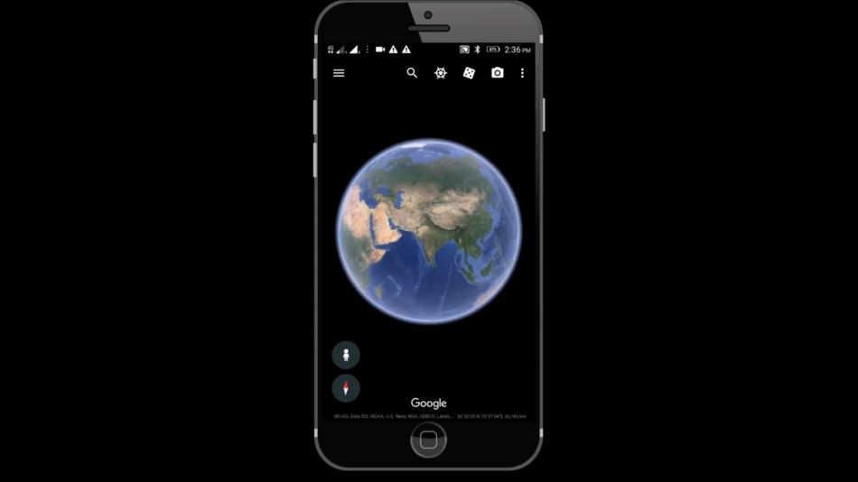 google earth on mobile phone