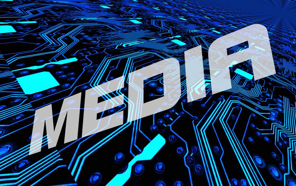 media on abstract background