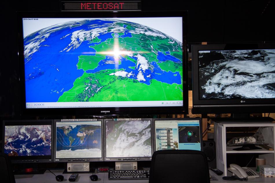 Meteosat Weather Satellite screens