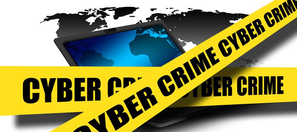 cyber crime, laptop and continents