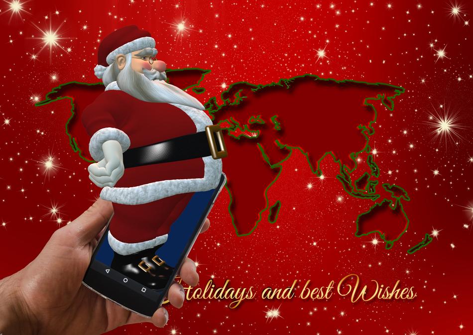 santa christmas smartphone