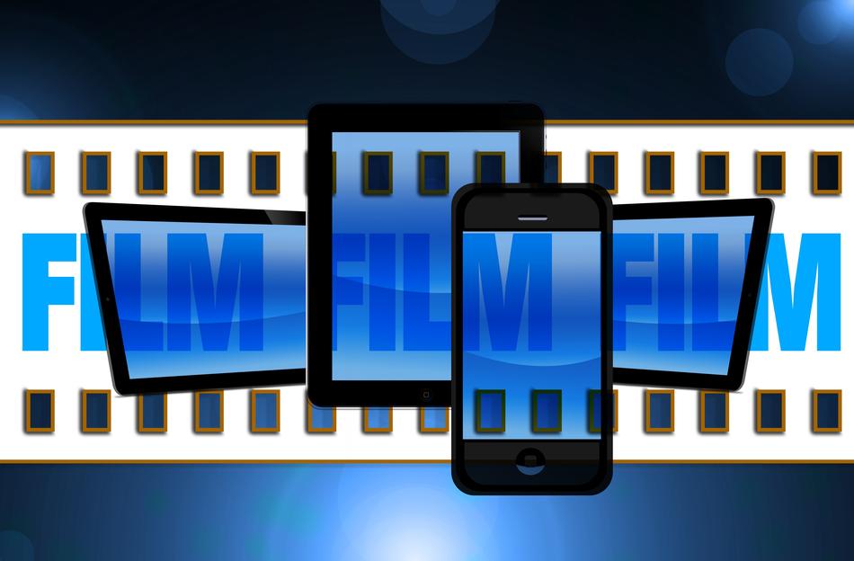 clipart of filmstrip smartphone laptop