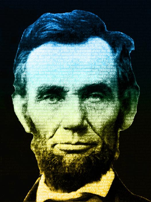 digital image of the president, abraham lincoln