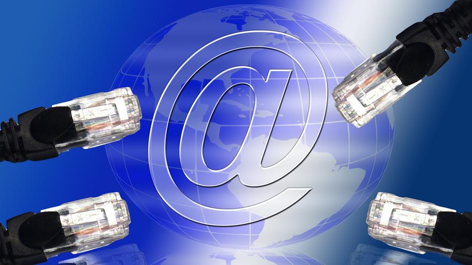 network cables near email symbol