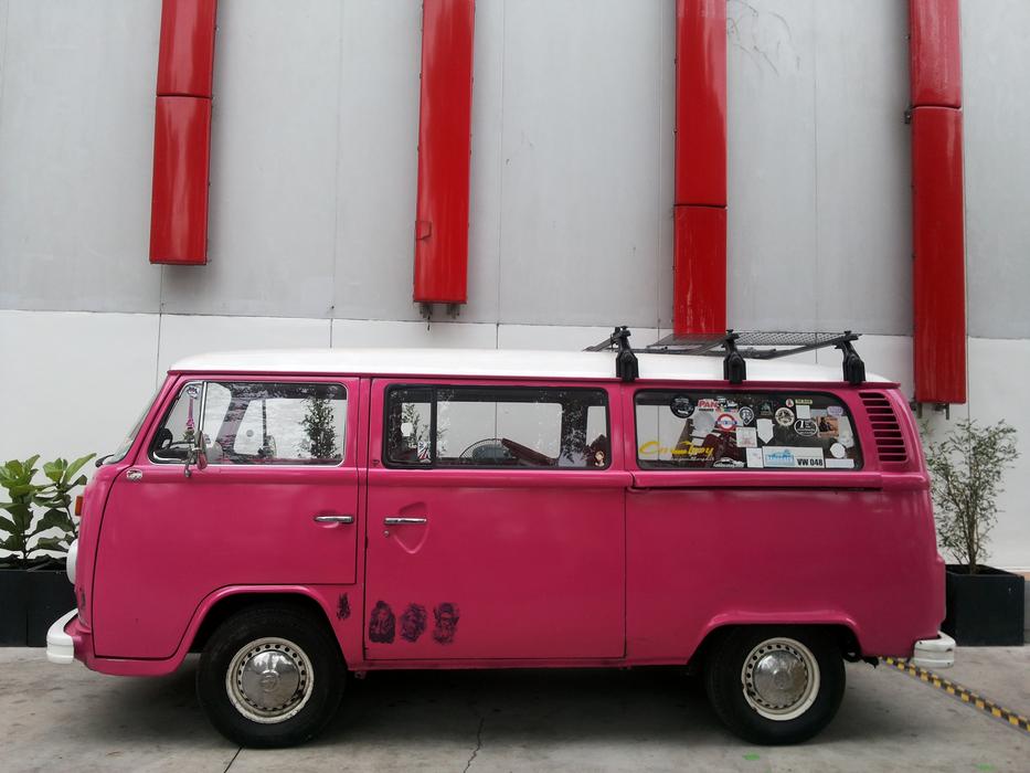 pink ehicle Van Travel