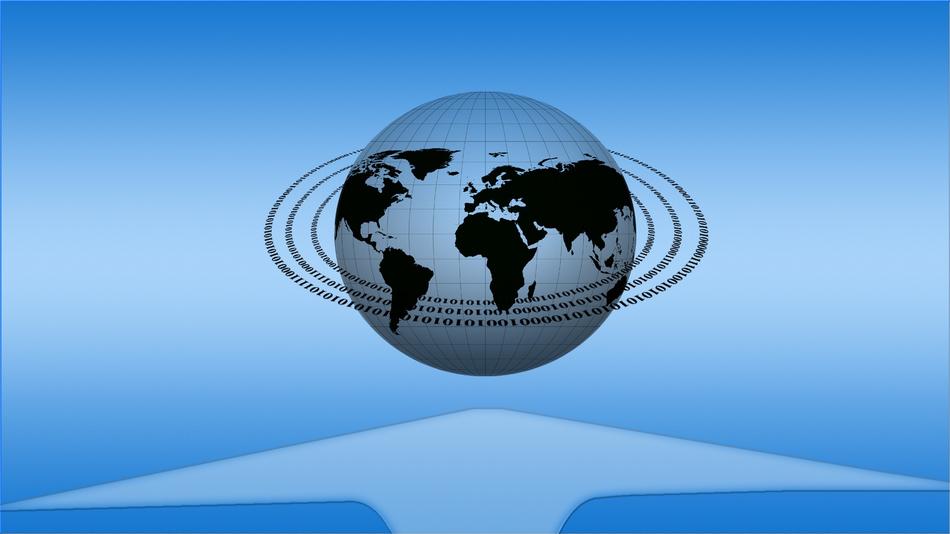 the image of the planet earth on a blue background