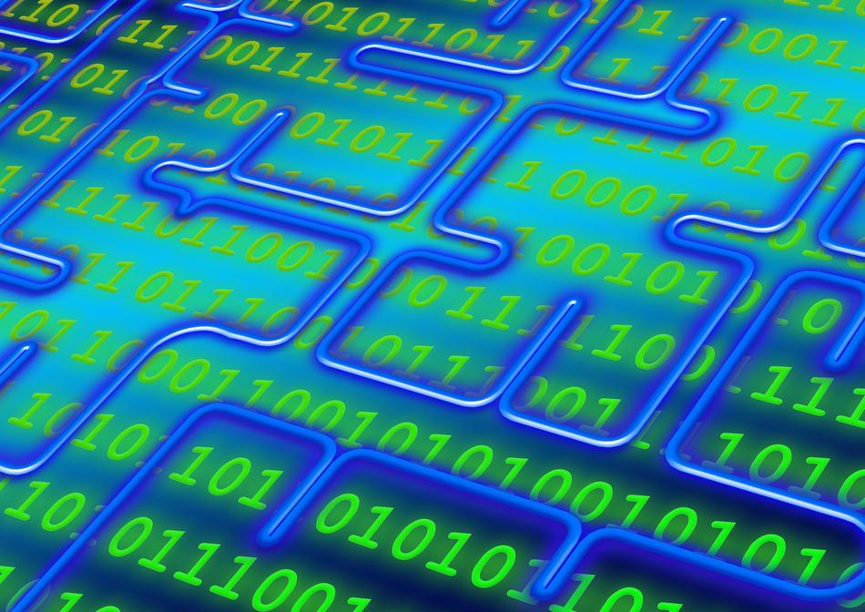 code binary system as background