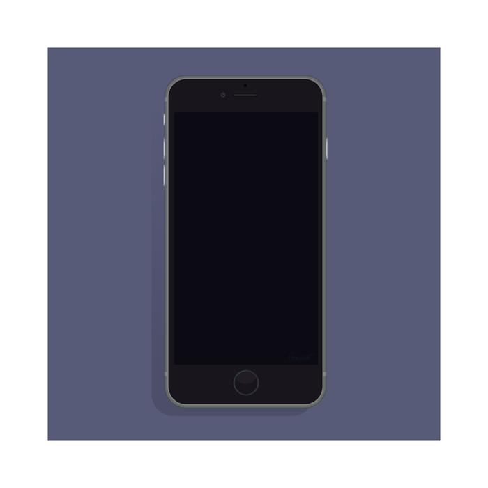 Apple phone with black screen