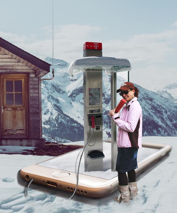 Phone Booth In The Snow